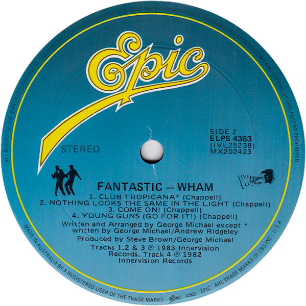 Wham! – Fantastic LP vinyl record, image 4 of 8