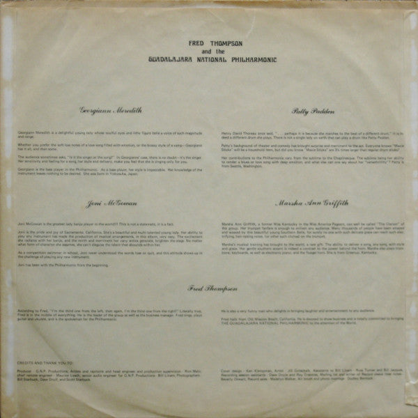 Fred Thompson And The Guadalajara National Philharmonic – The Best Of Fred Thompson And The Guadalajara National Philharmonic LP vinyl record, image 3 of 6