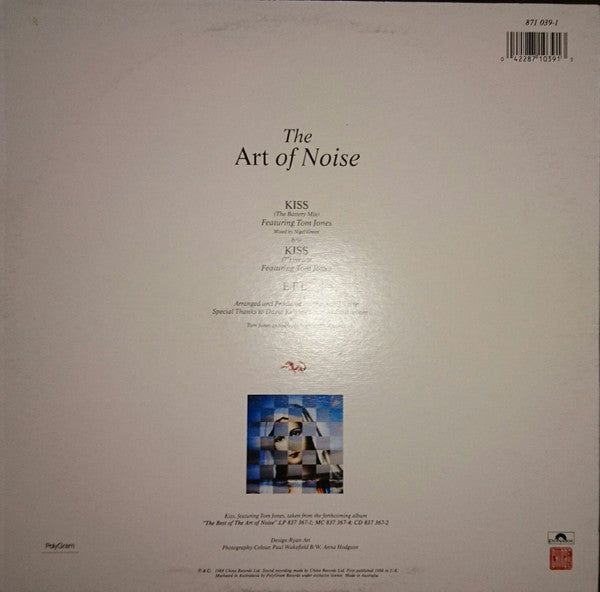 The Art Of Noise, Tom Jones – Kiss 12" vinyl record, image 4 of 4