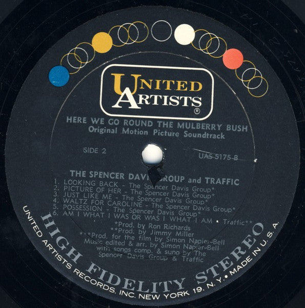 The Spencer Davis Group, Traffic – Here We Go 'Round The Mulberry Bush (Original Motion Picture Soundtrack) LP vinyl record, image 4 of 4