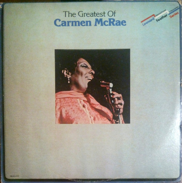 Carmen McRae – The Greatest Of Carmen McRae (2xLP) LP vinyl record, image 1 of 9