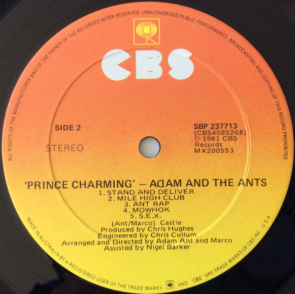 Adam And The Ants – Prince Charming LP vinyl record, image 7 of 10
