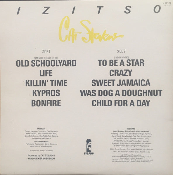 Cat Stevens – Izitso LP vinyl record, image 4 of 7