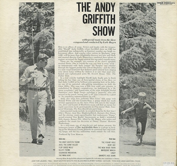 Andy Griffith – Songs, Themes And Laughs From The Andy Griffith Show LP vinyl record, image 2 of 6