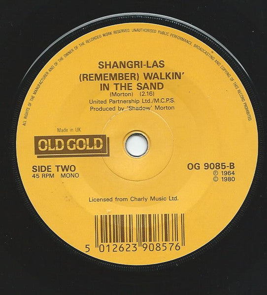 The Shangri-Las – Leader Of The Pack / Remember (Walkin' In The Sand) 7" vinyl record, image 3 of 3