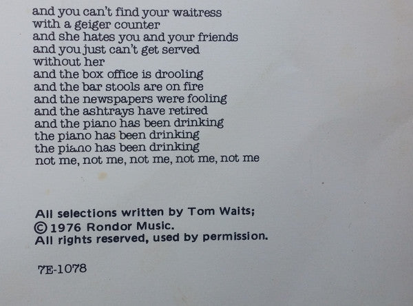 Tom Waits – Small Change LP vinyl record, image 4 of 8