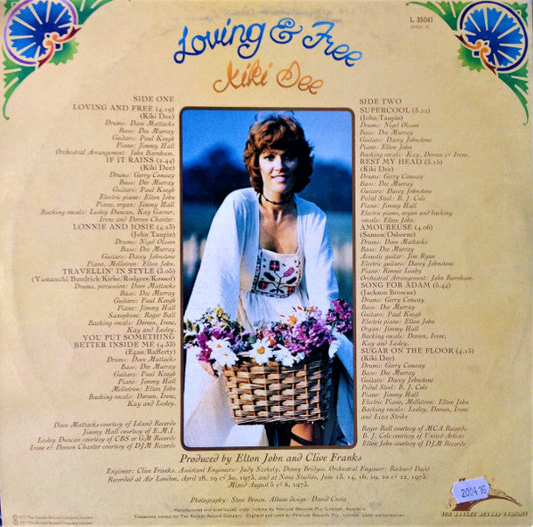 Kiki Dee – Loving And Free LP vinyl record, image 2 of 4