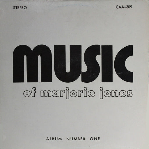 Marjorie Jones – Music Of Marjorie Jones (Album Number One)