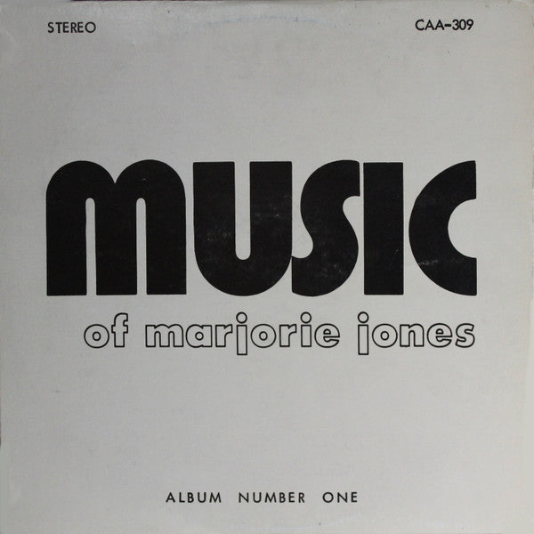 Marjorie Jones – Music Of Marjorie Jones (Album Number One)