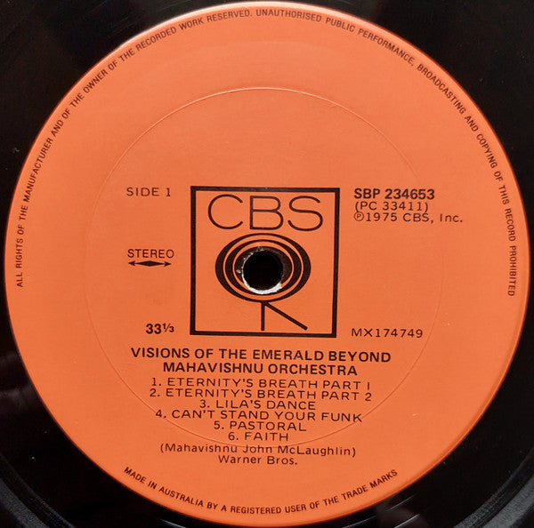 Mahavishnu Orchestra – Visions Of The Emerald Beyond LP vinyl record, image 4 of 8
