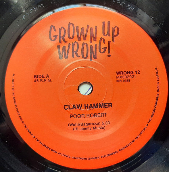 Claw Hammer – Poor Robert 7" vinyl record, image 4 of 6