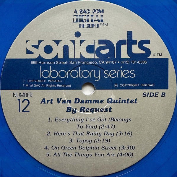 The Art Van Damme Quintet – By Request LP vinyl record, image 4 of 5