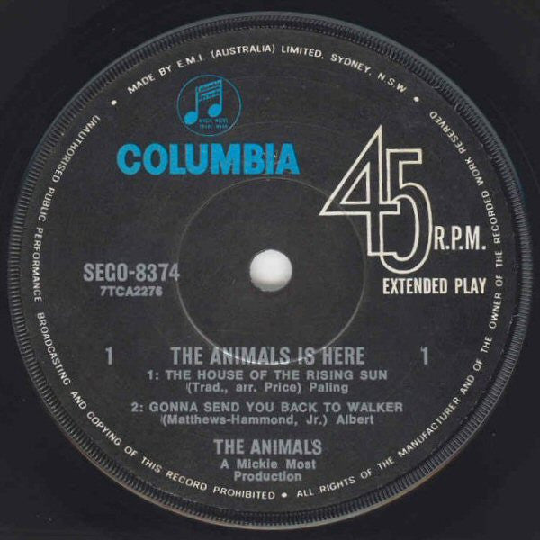 The Animals – The Animals Is Here 7" vinyl record, image 3 of 4