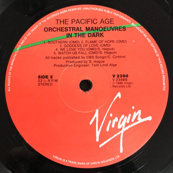 Orchestral Manoeuvres In The Dark – The Pacific Age LP vinyl record, image 7 of 7