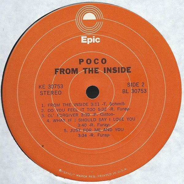 Poco – From The Inside LP vinyl record, image 5 of 5