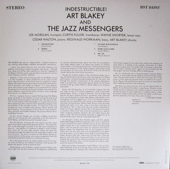 Art Blakey & The Jazz Messengers – Indestructible LP vinyl record, image 2 of 4