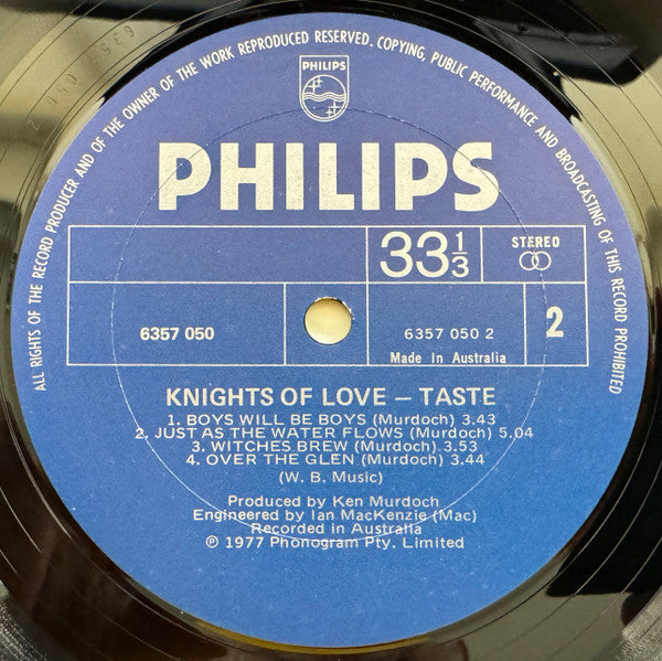 Taste – Knights Of Love LP vinyl record, image 4 of 6