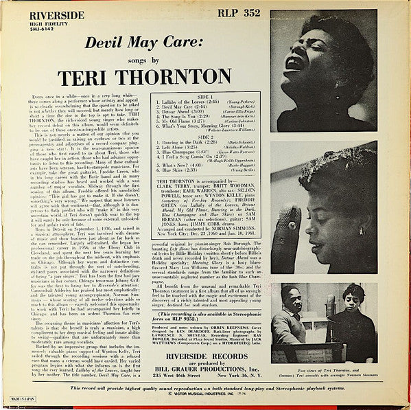 Teri Thornton – Devil May Care LP vinyl record, image 4 of 7