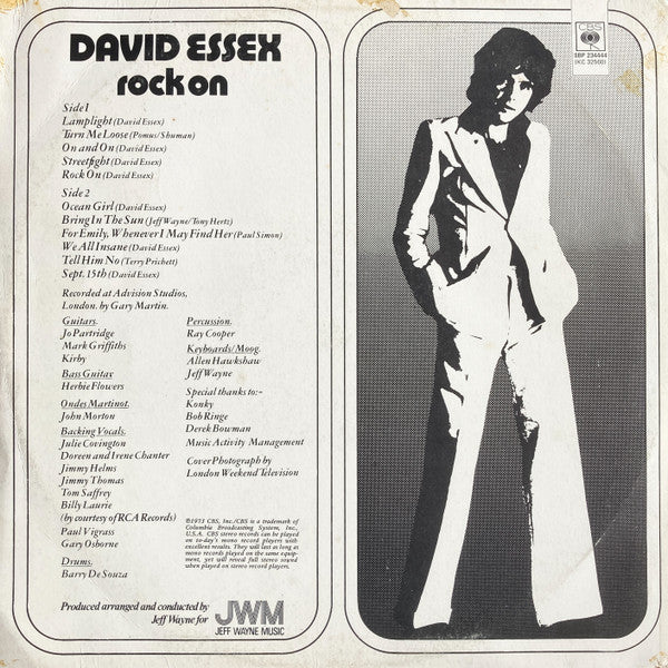 David Essex – Rock On LP vinyl record, image 2 of 4