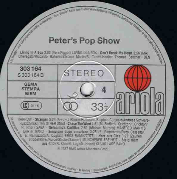 Various – Peter's Pop-Show (2xLP) LP vinyl record, image 7 of 7