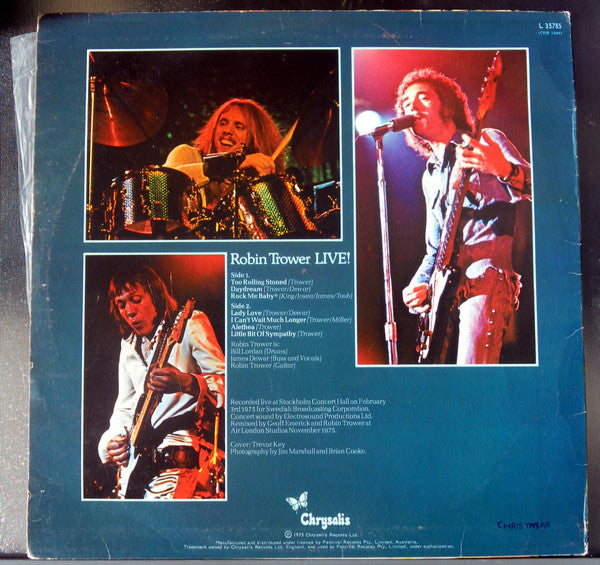 Robin Trower – Robin Trower Live! LP vinyl record, image 2 of 3