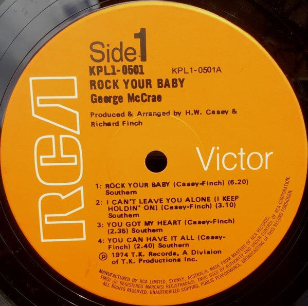 George McCrae – Rock Your Baby LP vinyl record, image 3 of 4