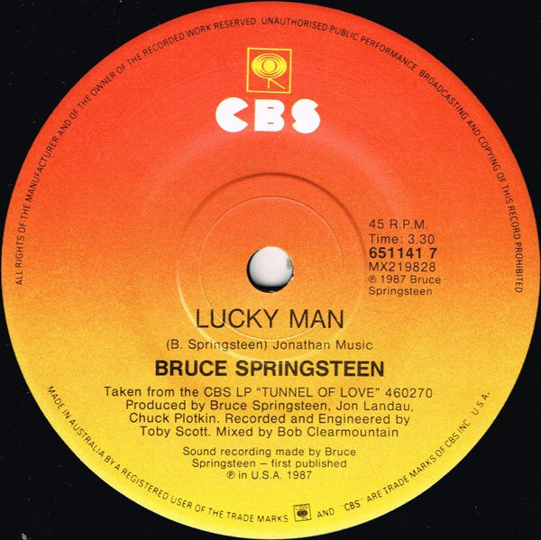 Bruce Springsteen – Brilliant Disguise 7" vinyl record, image 4 of 4