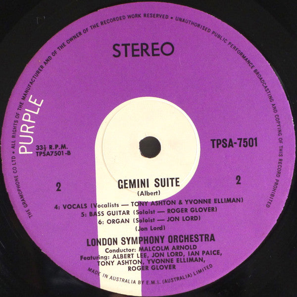 Jon Lord, London Symphony Orchestra – Gemini Suite LP vinyl record, image 6 of 6