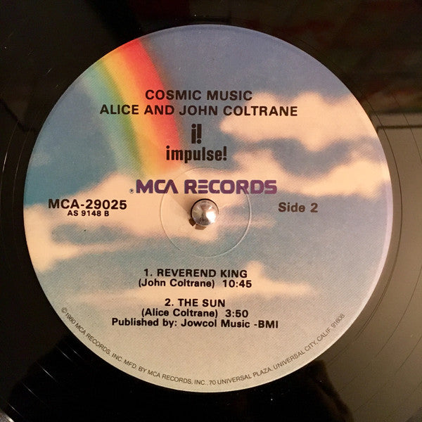 Alice Coltrane, John Coltrane – Cosmic Music LP vinyl record, image 4 of 4