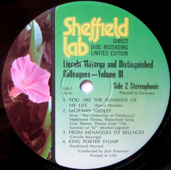 Lincoln Mayorga – Lincoln Mayorga & Distinguished Colleagues - Volume III LP vinyl record, image 6 of 6