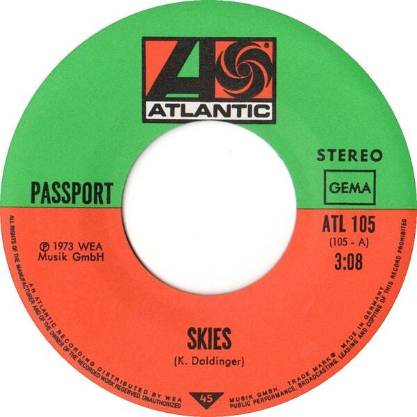 Passport – Skies (Lufthansa Theme) - Mandragora 7" vinyl record, image 2 of 3
