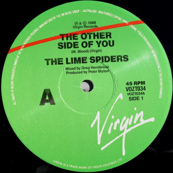 The Lime Spiders – The Other Side Of You 12" vinyl record, image 4 of 5