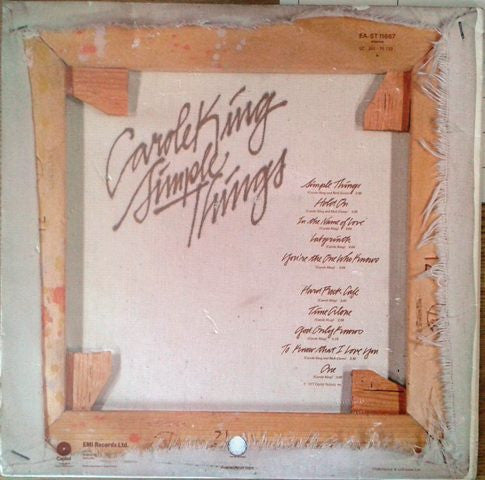 Carole King – Simple Things LP vinyl record, image 2 of 6