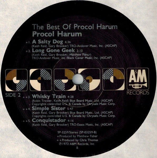 Procol Harum – The Best Of Procol Harum LP vinyl record, image 3 of 5