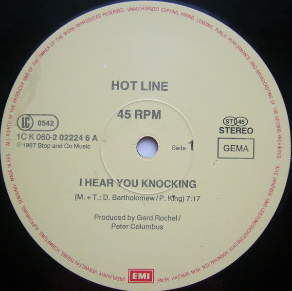 Hot Line – I Hear You Knocking 12" vinyl record, image 2 of 3