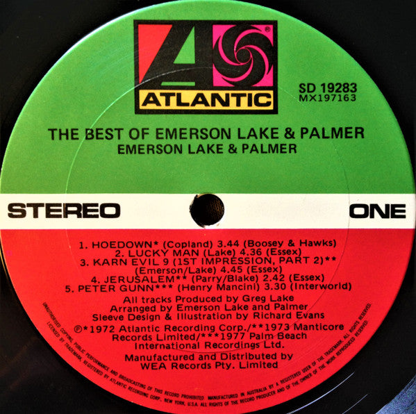 Emerson, Lake & Palmer – The Best Of Emerson Lake & Palmer LP vinyl record, image 5 of 6