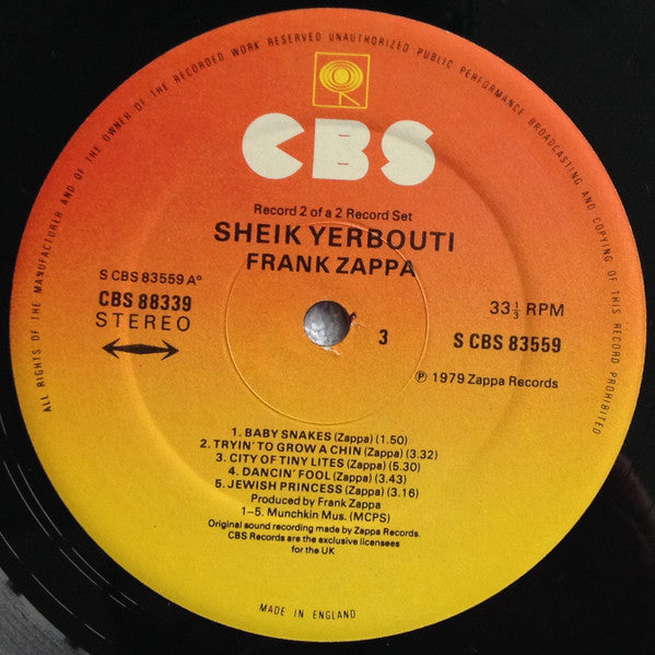 Frank Zappa – Sheik Yerbouti (2xLP) LP vinyl record, image 8 of 10