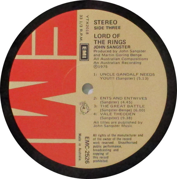 John Sangster – Lord Of The Rings (2xLP) LP vinyl record, image 7 of 8