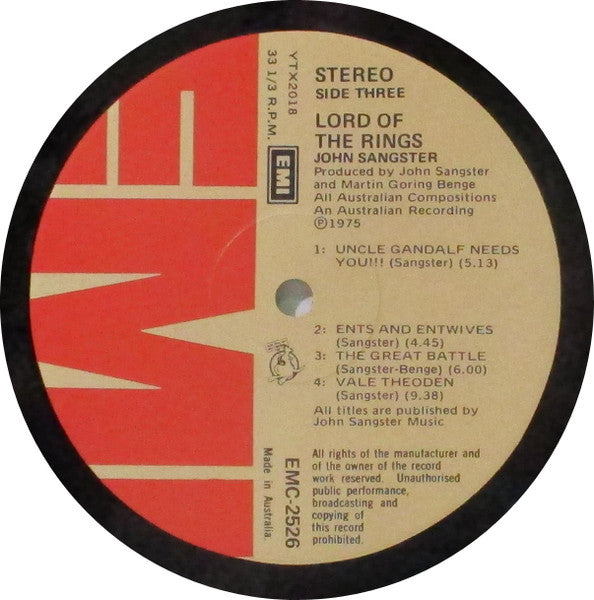 John Sangster – Lord Of The Rings (2xLP) LP vinyl record, image 7 of 8