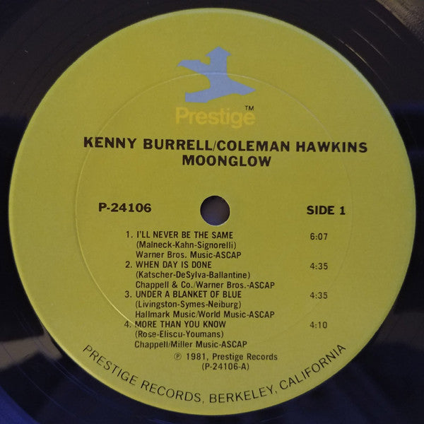 Kenny Burrell, Coleman Hawkins – Moonglow (2xLP) LP vinyl record, image 8 of 8