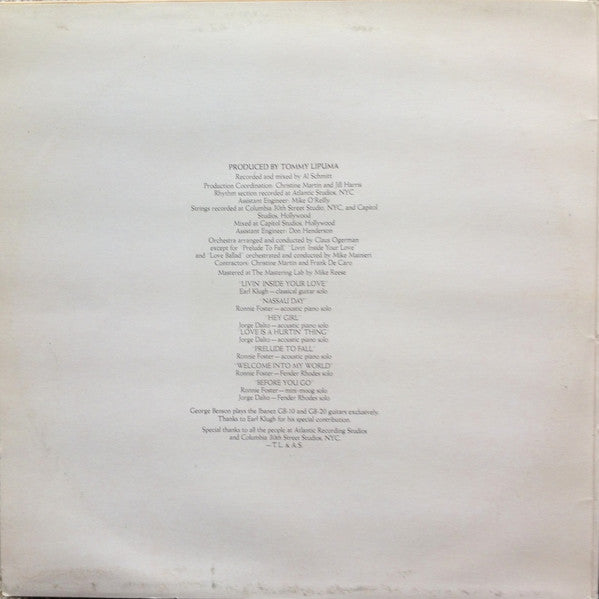 George Benson – Livin' Inside Your Love (2xLP) LP vinyl record, image 2 of 8