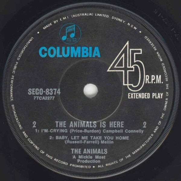 The Animals – The Animals Is Here 7" vinyl record, image 4 of 4