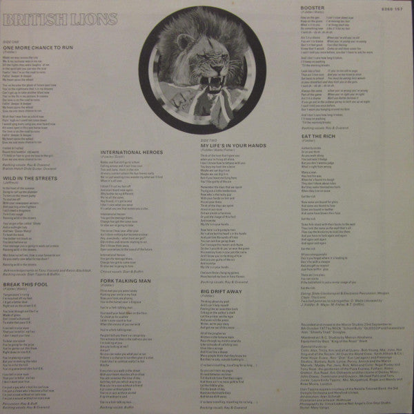 British Lions – British Lions LP vinyl record, image 4 of 6