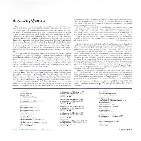 Johannes Brahms, Alban Berg Quartett – Sämtliche Streichquartette = Complete String Quartets = Intégrales Des Quatuors A Cordes (2xLP) LP vinyl record, image 9 of 9