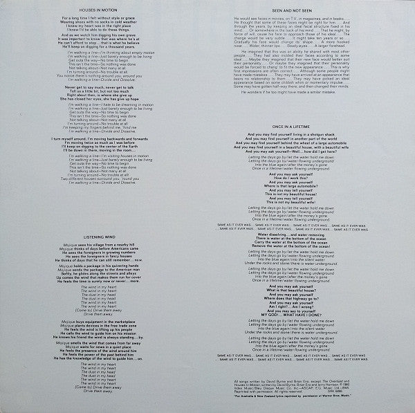 Talking Heads – Remain In Light LP vinyl record, image 6 of 8