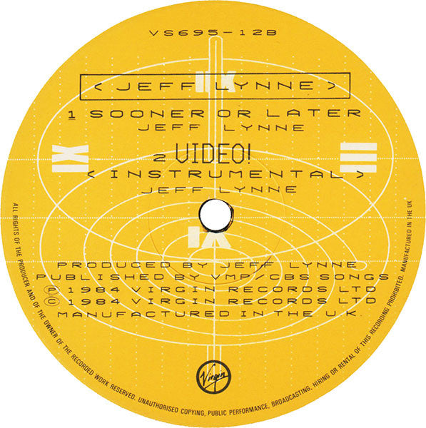 Jeff Lynne – Video! 12" vinyl record, image 4 of 4