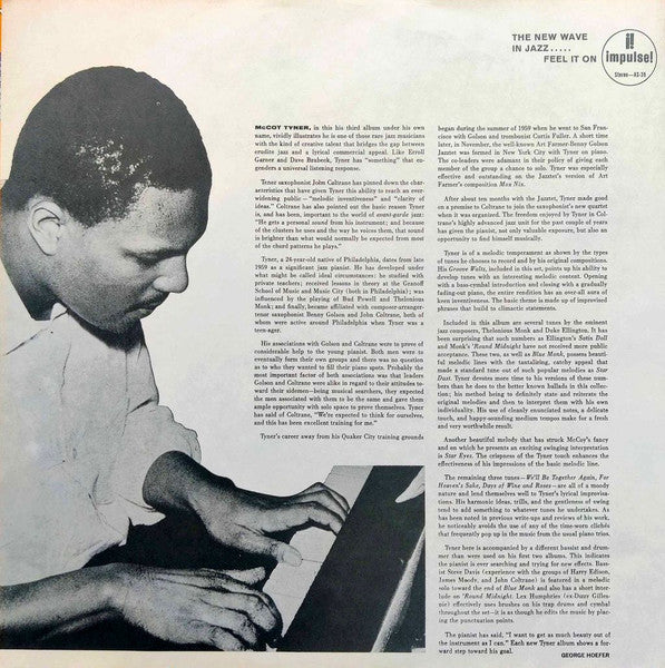 McCoy Tyner – Nights Of Ballads & Blues LP vinyl record, image 7 of 7