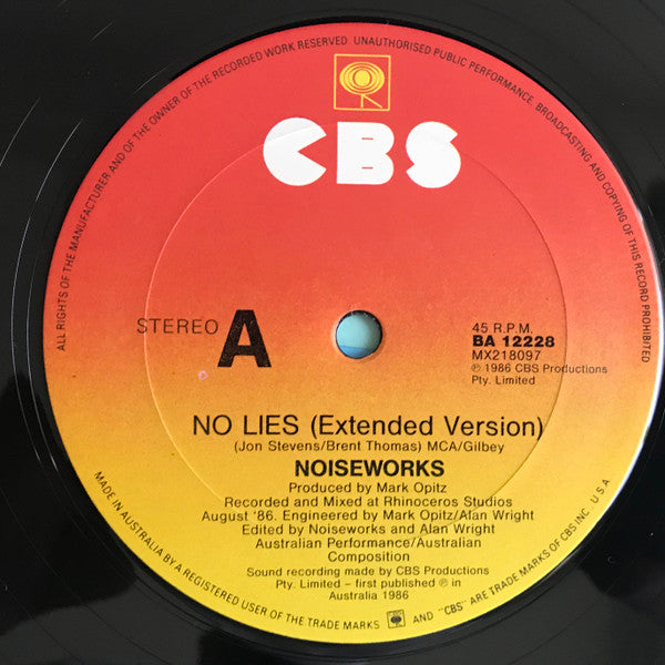 Noiseworks – No Lies 12" vinyl record, image 3 of 4