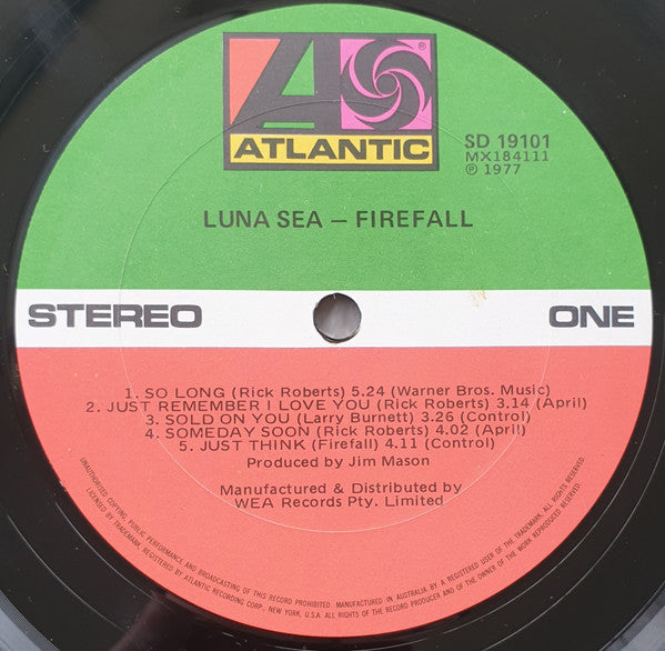 Firefall – Luna Sea LP vinyl record, image 3 of 6