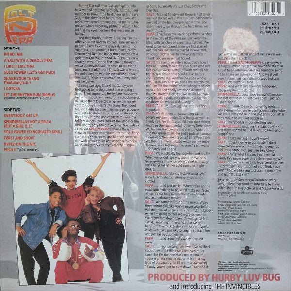 Salt 'N' Pepa, Spinderella – A Salt With A Deadly Pepa LP vinyl record, image 2 of 4